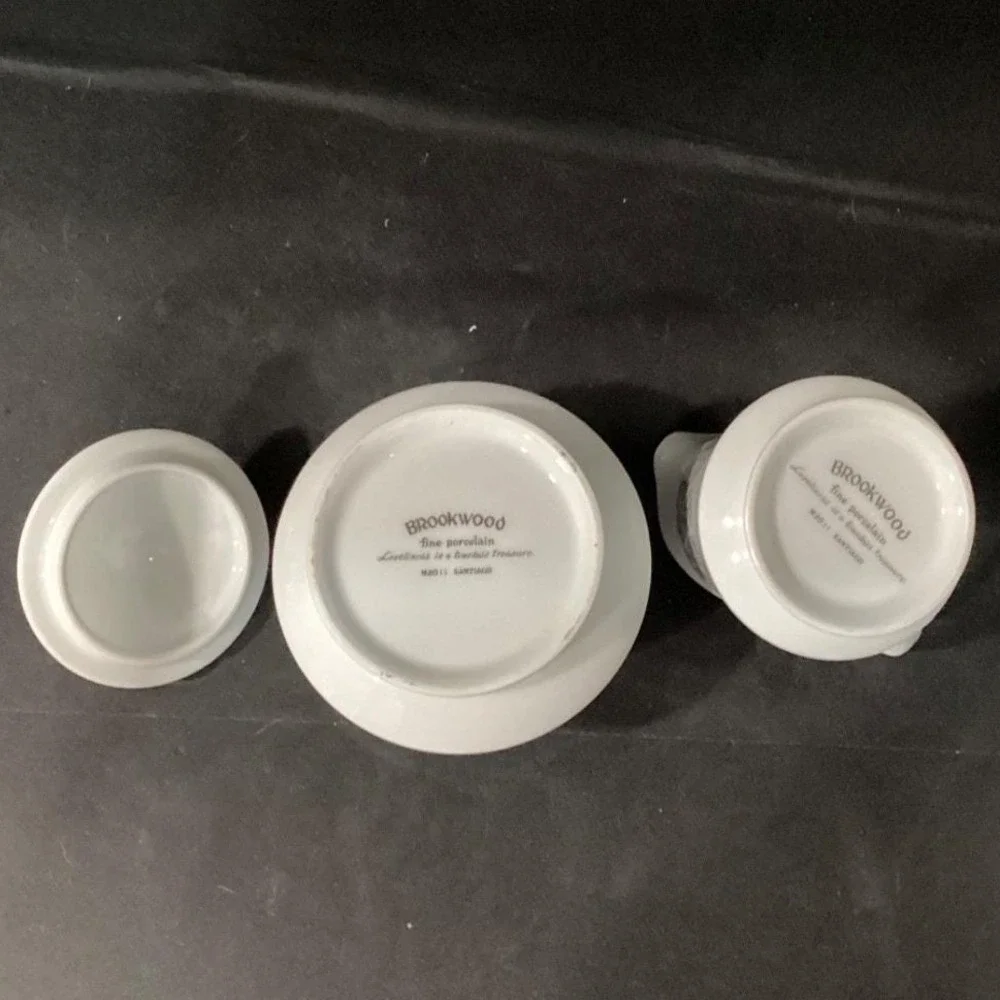 Brookwood Porcelain by Interpace‎ Corporation M2001 Santiago Creamer & Sugar